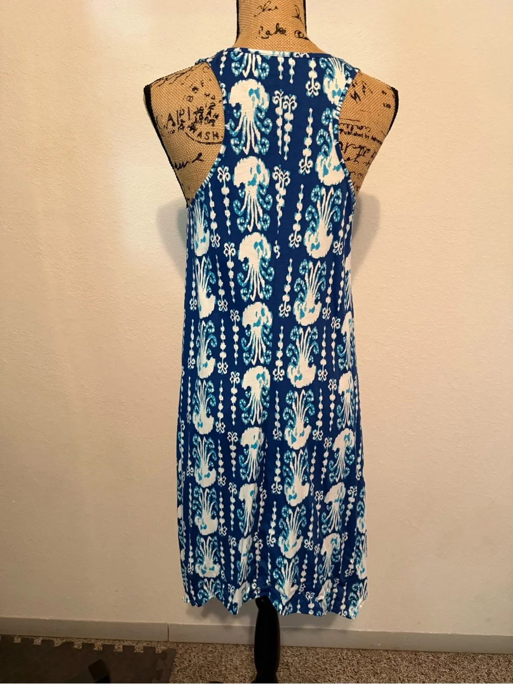 Blue Lily Pulitzer Melle Indigo Get In Line Tank Dress Small